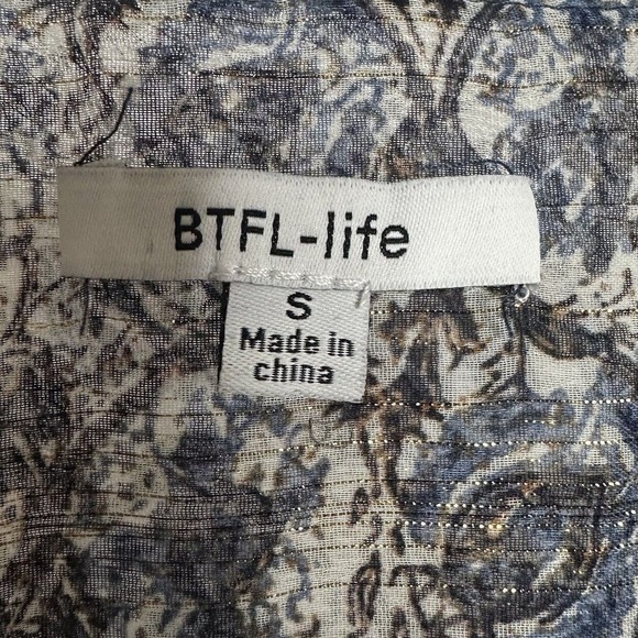 NWT Anthropologie BTFL Life Boho Wrap Maxi Dress V-Neck Womens Blue Size Small - Picture 4 of 5